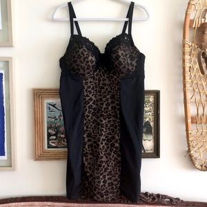 Torrid 3X Babydoll Slip Lingerie Leopard Print